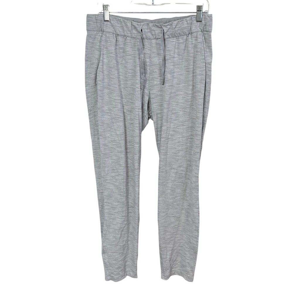 Lululemon On The Fly Pants‎ Heather Gray Straight Leg Pants Women's Size 8
